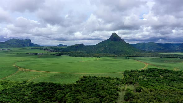 Landscape with moutains, Flic-en-Flac, Black River, Mauritius