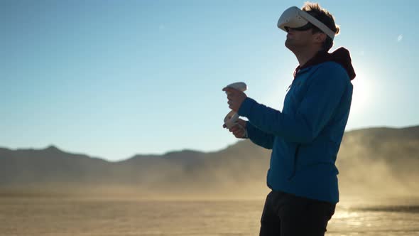 Man Using VR Headset