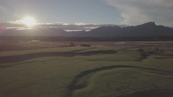 New Zealand landscape aerial footage