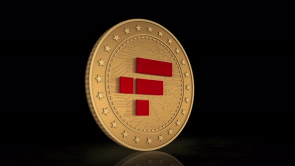 FTX NFT cryptocurrency golden coin 3d