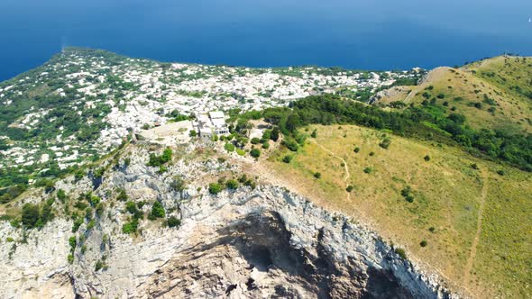 Capri Mountains and Sea in Summer Season