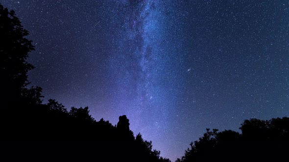 Amazing time lapse with Milky Way galaxy