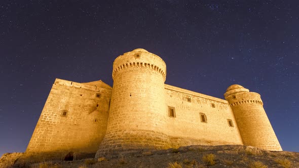 Castillo de la Calahorra with stars at night