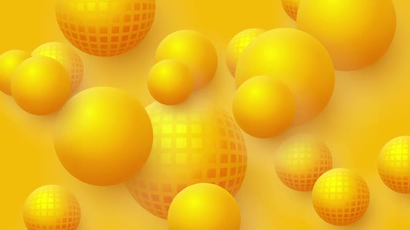 Yellow 3D Sphere Background