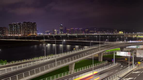 Hong Kong Zhuhai Macau Bridge at China HZMB Port Timelapse