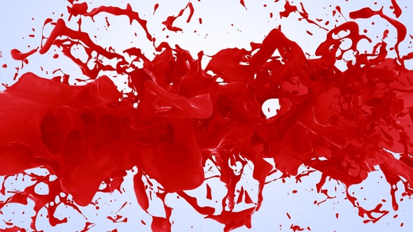 Two Red Paint Streams Collision