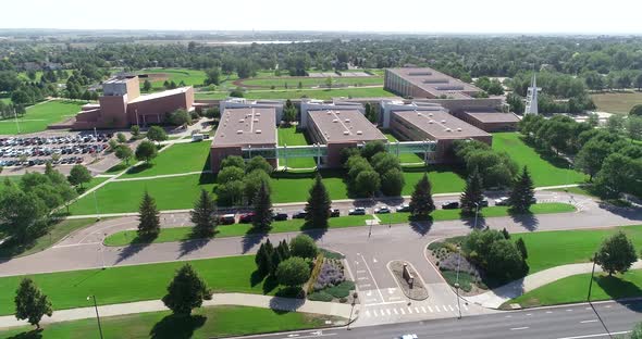 Aerial view of Fort Collins High School in Colorado.