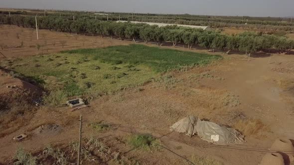 Cinematic view of a land from the top angle