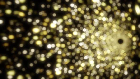 Luxury Yellow Light Bokeh Particles 4K 03(Side View)