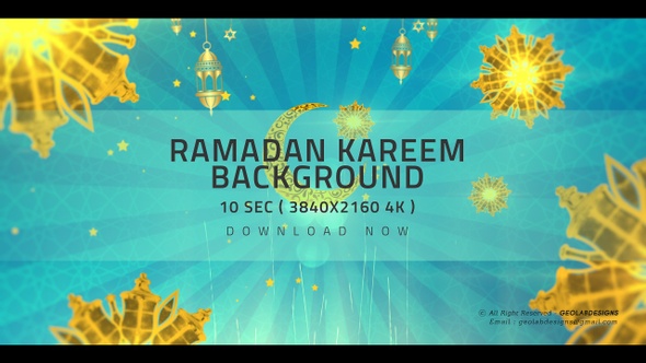 Ramadan Kareem and Eid Saeed Islamic 4K Background