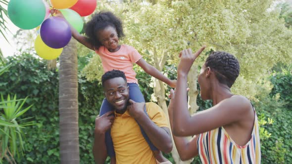 Happy family spending time together