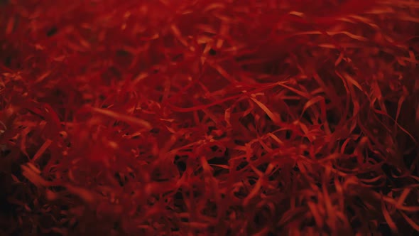 Red decorative shavings