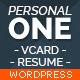 Personal One - OnePage / VCard / WordPress Theme - ThemeForest Item for Sale