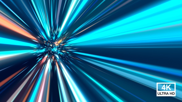 Colorful Moving Light Burst 4K