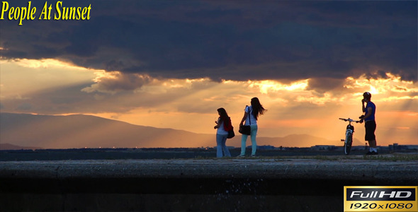 People At Sunset