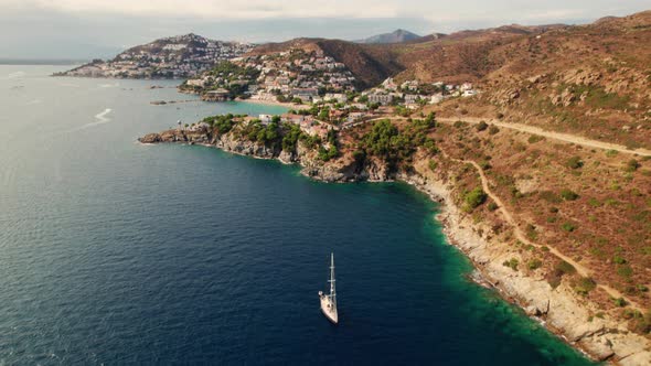 Drone Over Coastline Of Cap De Creus