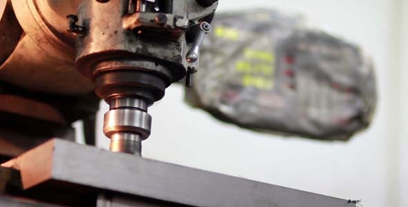 Lathe Factory, Machine Working On Steel alt