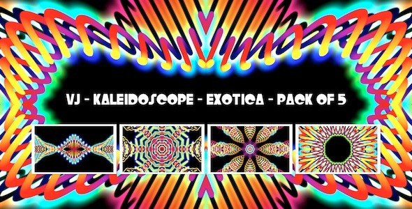 VJ Kaleidoscope - Exotica - Pack of 5