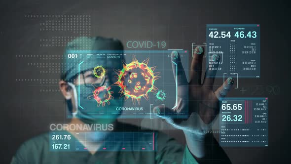 Doctor Accessing Coronavirus Data