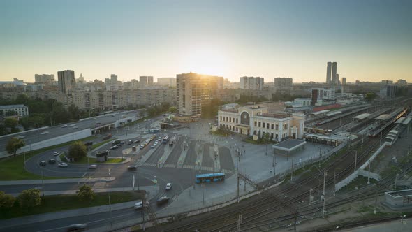 Savelovsky railway station in Moscow