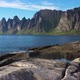 Popular travel destination and Rock Davil’s Jaw in the sunny summer day, Norway,island Senja - VideoHive Item for Sale