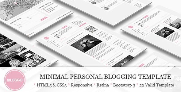 iBloggo - Minimal HTML Personal Blog Template