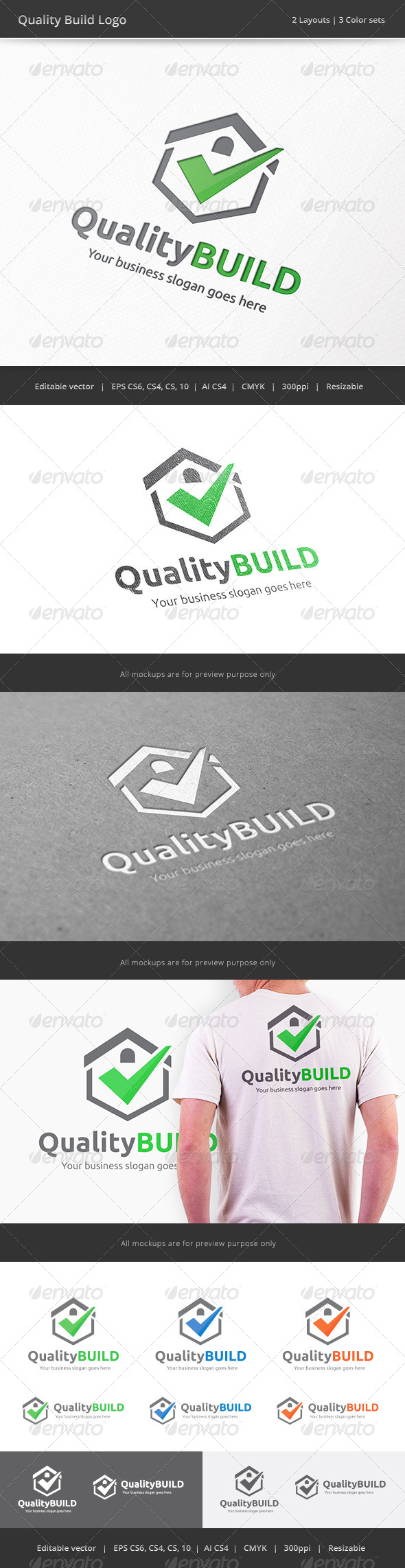 Quality Build House Logo