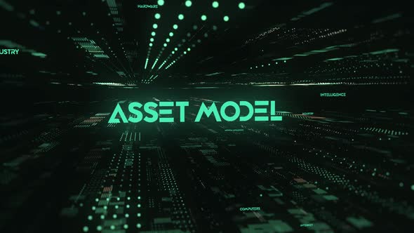 Sci Fi Digital Data Word Asset Model