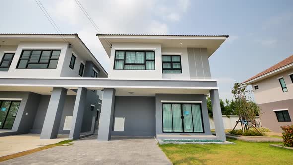 Modern Contemporary White and Gray Home Exterior Design