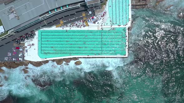 Salt Water Swimming Pool in Australia Bird's Eye View