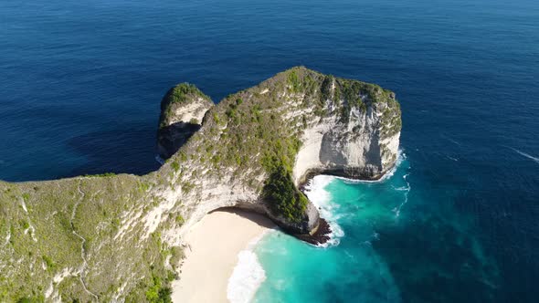 Aerial View of Dino Beach and Mountains Azure Water