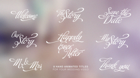 Calligraphic Wedding Title Set