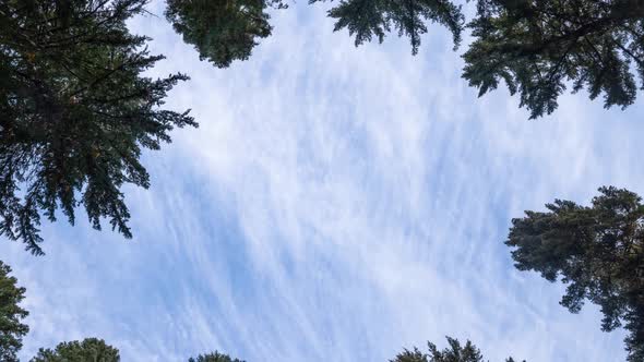 Time lapse of clouds passing overhead