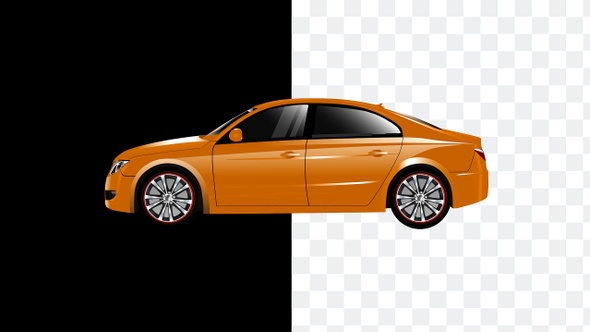 Orange Car Animation 4K