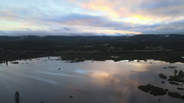 DRONE Sunset Flood Waters - RAW [4K] 20 SECONDS alt