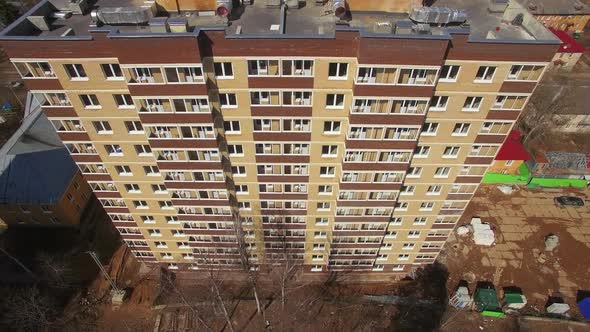  - New Block of Flat Being Built in the Suburbs, Aerial View. Russia
