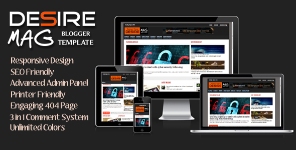 Desire Mag - Responsive Magazine Blogger Szablon