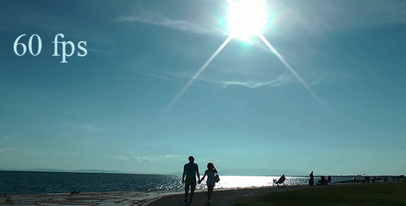 Couple Walking at Seaside