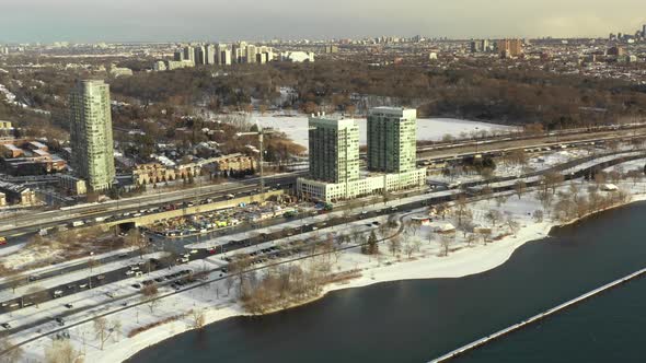 New Toronto condominium buildings on Lake Ontario