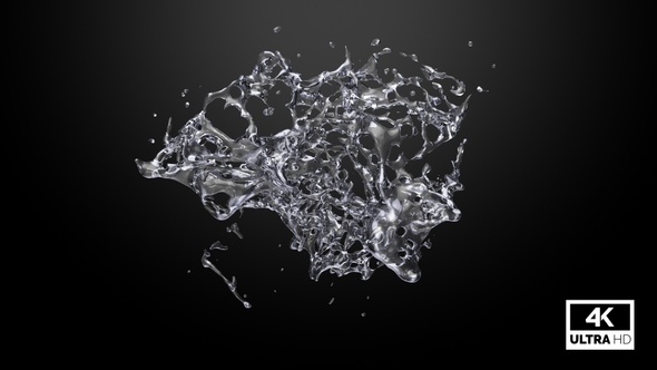 Drops of Pure Water Collide and Create a Splash alt