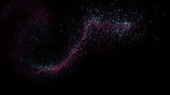 Abstract Glowing Colorful Particles