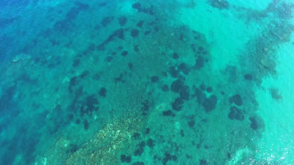 Small Islet Island Formed by the Accumulation of Rock Deposits Atop a Reef in the Sea