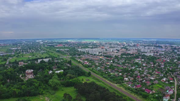 Aerial View City Berdichev Ukraine