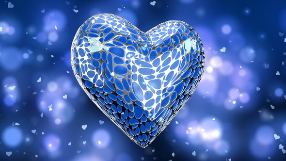 Modern Heart Blue