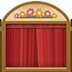 Punch and Judy Booth Brown Closed Curtain - GraphicRiver Item for Sale