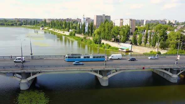 Bridge Road With Automobile Traffic