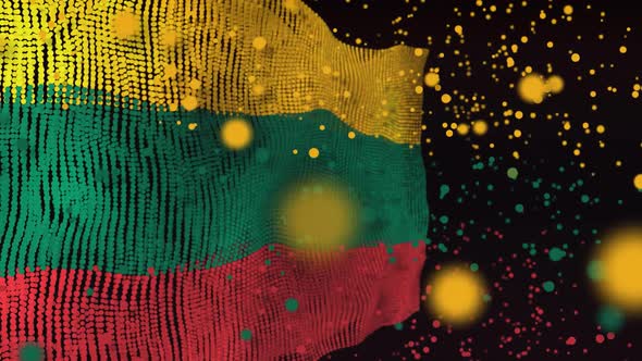 Lithuanian Flag Particle Animation