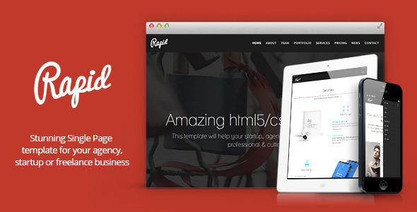 Rapid - One Page Multipurpose Template