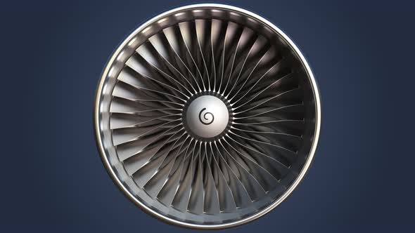 Rotating Blades of Airpane Turbine alt