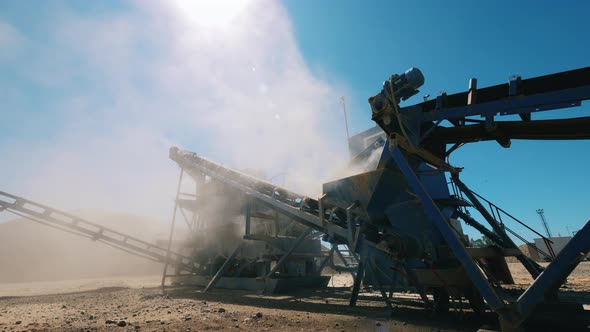 Metal Equipment at the Gravel Mining Site